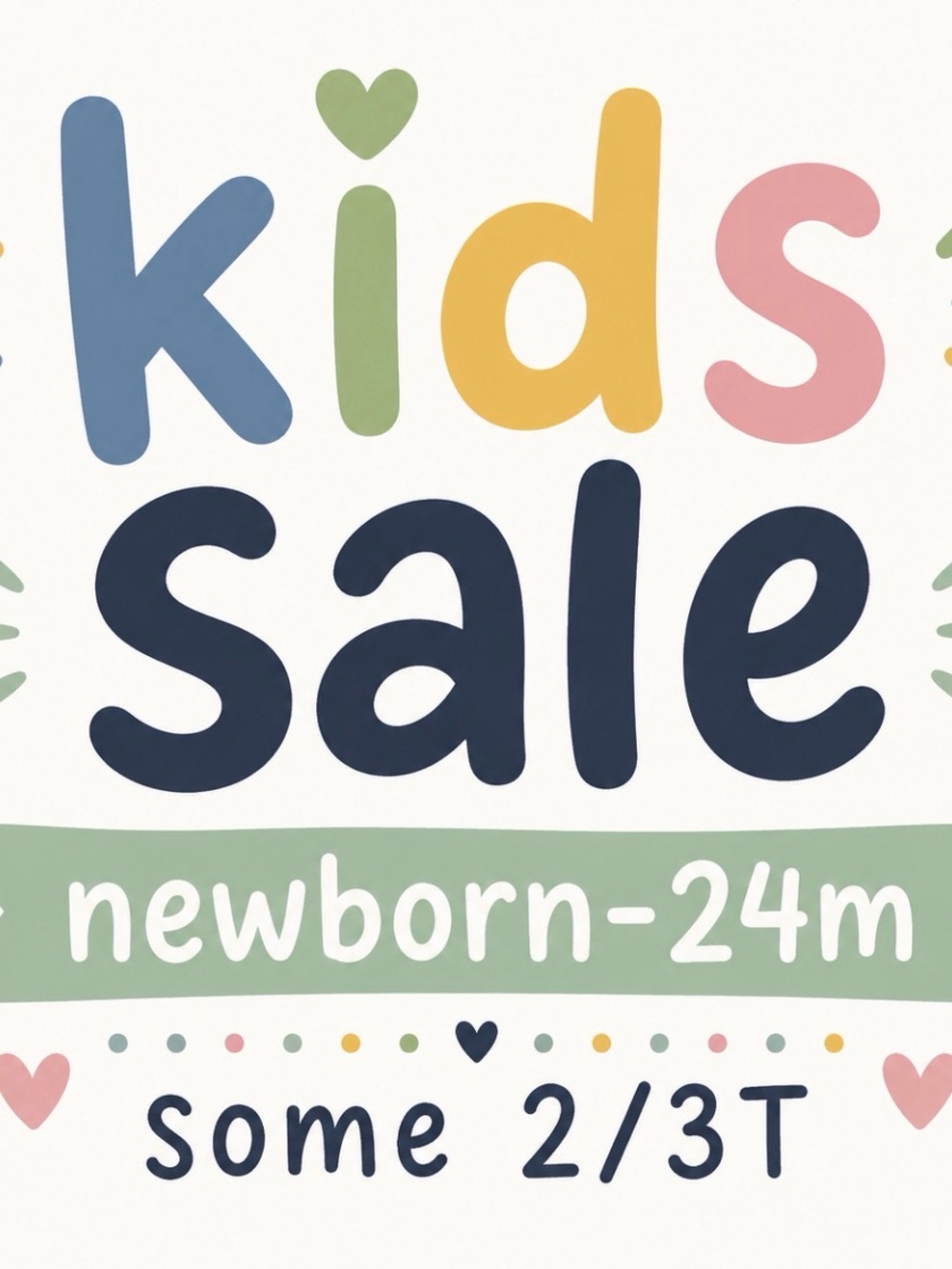 Kids sale flyer